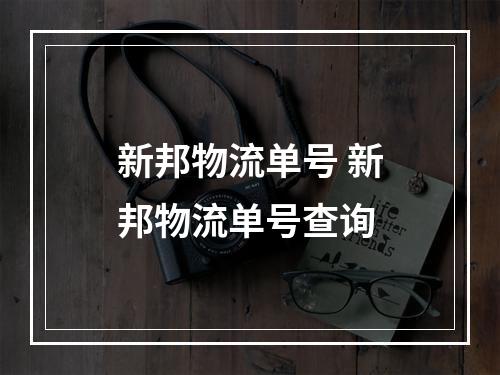 新邦物流单号 新邦物流单号查询