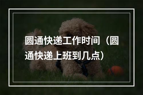 圆通快递工作时间（圆通快递上班到几点）