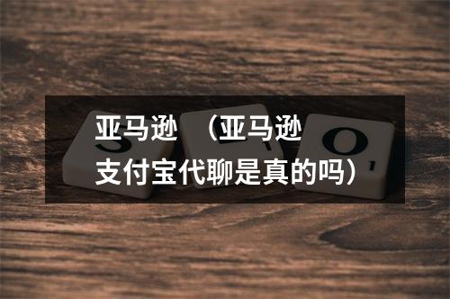 亚马逊  （亚马逊  支付宝代聊是真的吗）