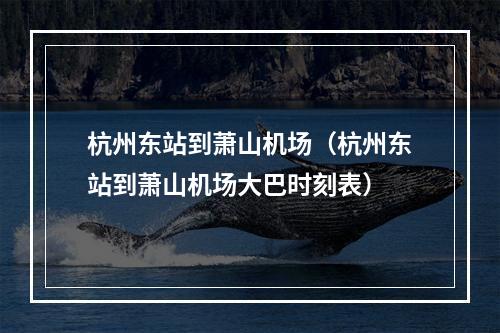 杭州东站到萧山机场（杭州东站到萧山机场大巴时刻表）