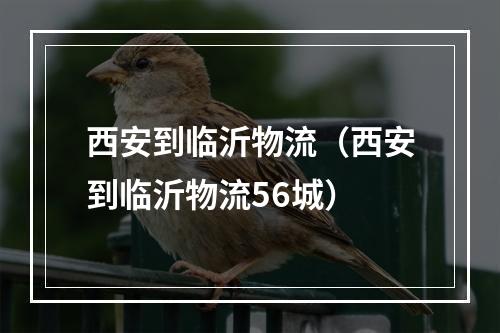 西安到临沂物流（西安到临沂物流56城）