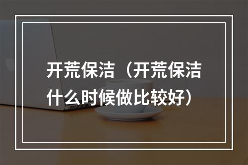 开荒保洁（开荒保洁什么时候做比较好）