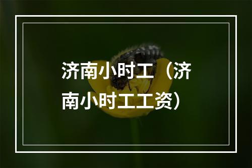 济南小时工（济南小时工工资）