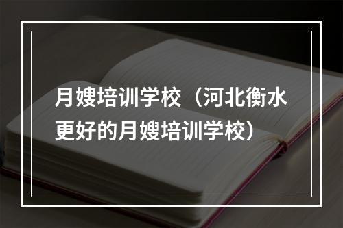 月嫂培训学校（河北衡水更好的月嫂培训学校）