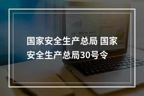 国家安全生产总局 国家安全生产总局30号令