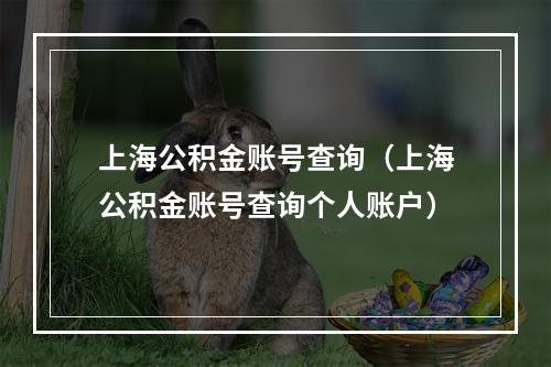 上海公积金账号查询（上海公积金账号查询个人账户）