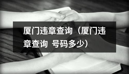 厦门违章查询（厦门违章查询  号码多少）