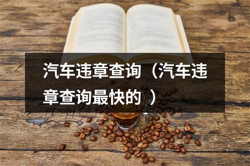 汽车违章查询（汽车违章查询最快的  ）