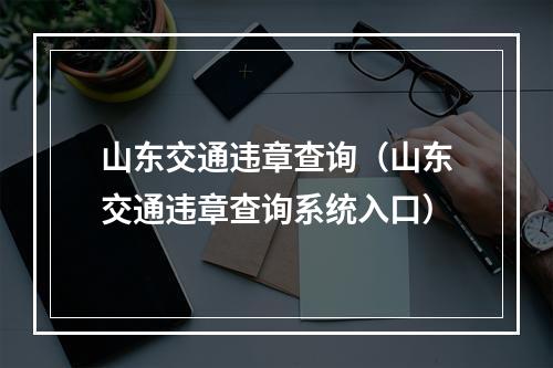 山东交通违章查询（山东交通违章查询系统入口）