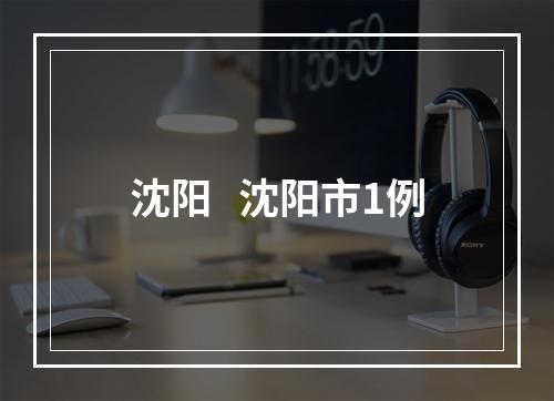 沈阳   沈阳市1例