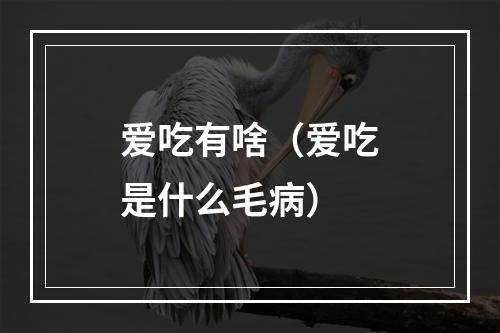 爱吃有啥（爱吃是什么毛病）