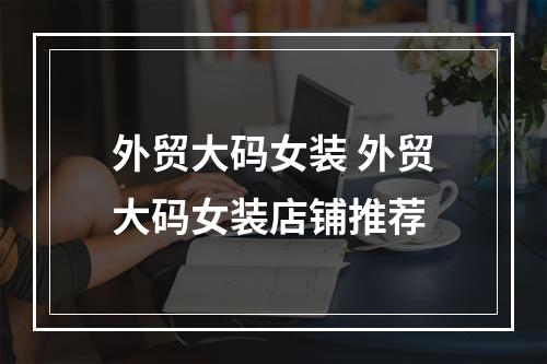 外贸大码女装 外贸大码女装店铺推荐