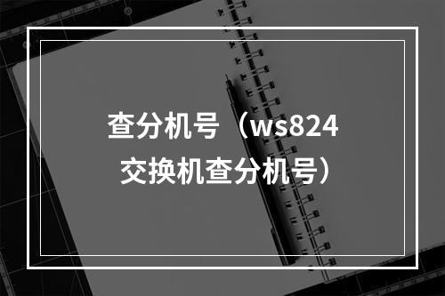 查分机号（ws824  交换机查分机号）