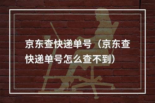 京东查快递单号（京东查快递单号怎么查不到）