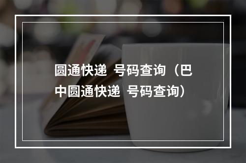 圆通快递  号码查询（巴中圆通快递  号码查询）