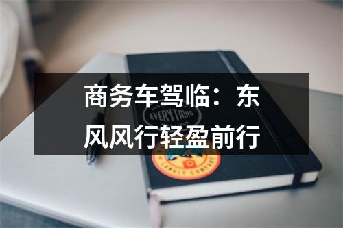 商务车驾临：东风风行轻盈前行