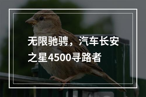 无限驰骋，汽车长安之星4500寻路者