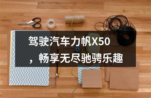 驾驶汽车力帆X50，畅享无尽驰骋乐趣