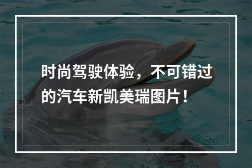 时尚驾驶体验，不可错过的汽车新凯美瑞图片！