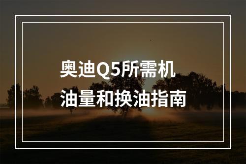 奥迪Q5所需机油量和换油指南