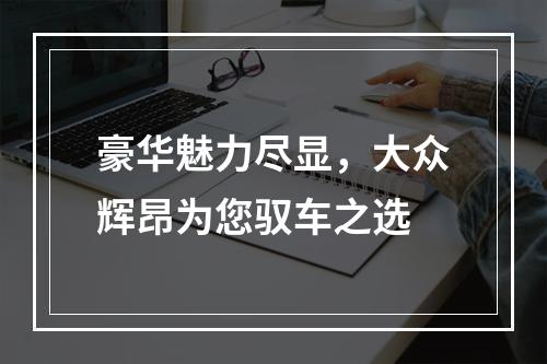 豪华魅力尽显，大众辉昂为您驭车之选
