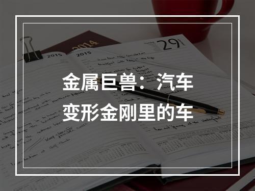 金属巨兽：汽车变形金刚里的车