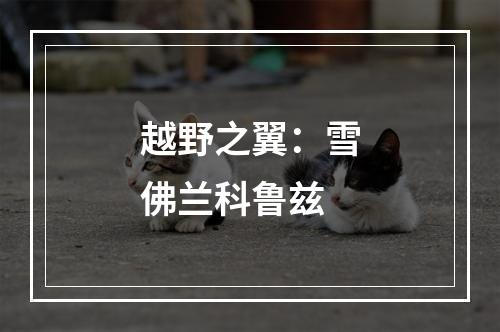 越野之翼：雪佛兰科鲁兹