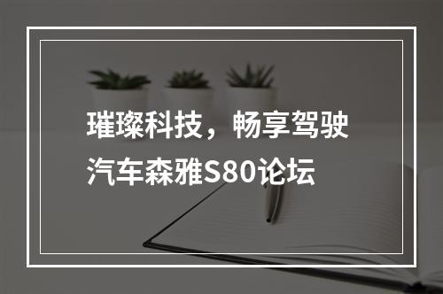 璀璨科技，畅享驾驶 汽车森雅S80论坛
