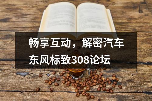 畅享互动，解密汽车东风标致308论坛