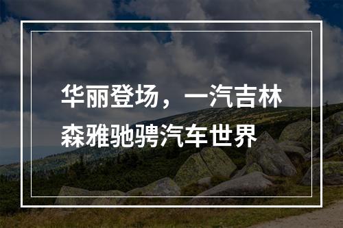 华丽登场，一汽吉林森雅驰骋汽车世界
