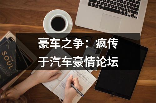 豪车之争：疯传于汽车豪情论坛