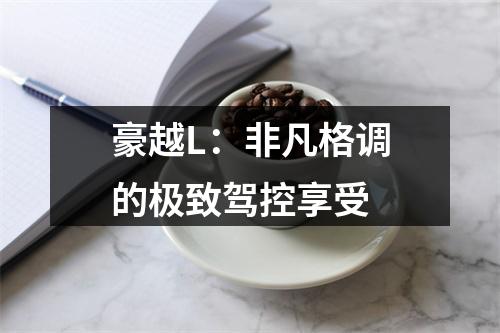 豪越L：非凡格调的极致驾控享受