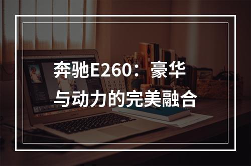 奔驰E260：豪华与动力的完美融合