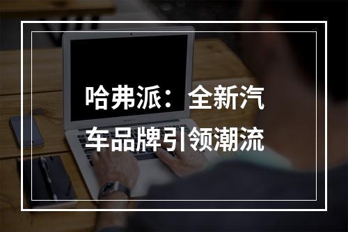 哈弗派：全新汽车品牌引领潮流