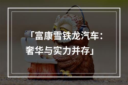 「富康雪铁龙汽车：奢华与实力并存」