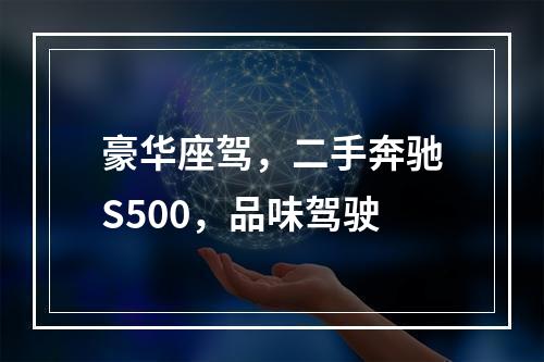 豪华座驾，二手奔驰S500，品味驾驶