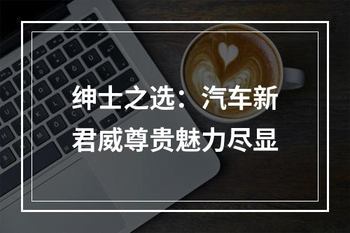 绅士之选：汽车新君威尊贵魅力尽显
