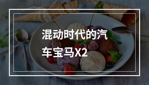 混动时代的汽车宝马X2