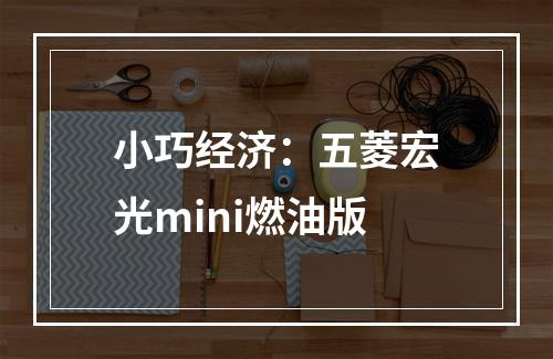 小巧经济：五菱宏光mini燃油版