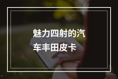 魅力四射的汽车丰田皮卡