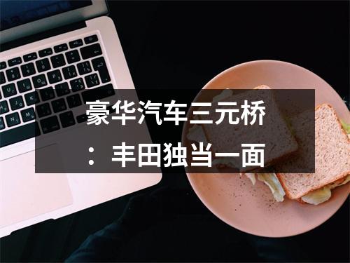 豪华汽车三元桥：丰田独当一面