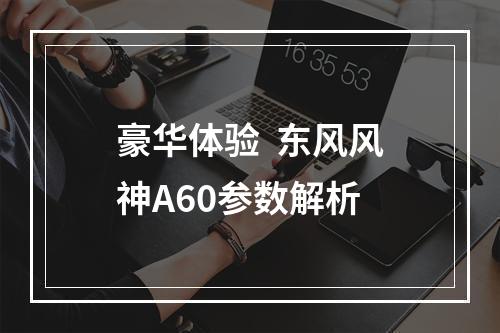 豪华体验  东风风神A60参数解析