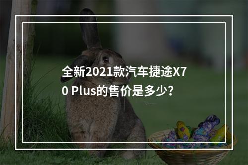 全新2021款汽车捷途X70 Plus的售价是多少？