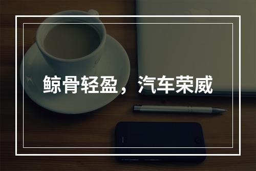 鲸骨轻盈，汽车荣威