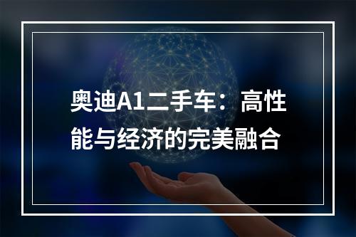 奥迪A1二手车：高性能与经济的完美融合