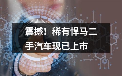 震撼！稀有悍马二手汽车现已上市