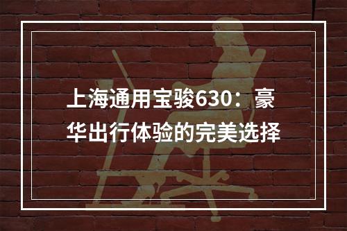 上海通用宝骏630：豪华出行体验的完美选择
