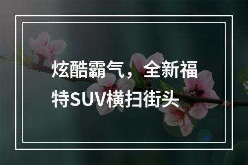 炫酷霸气，全新福特SUV横扫街头