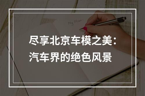 尽享北京车模之美：汽车界的绝色风景