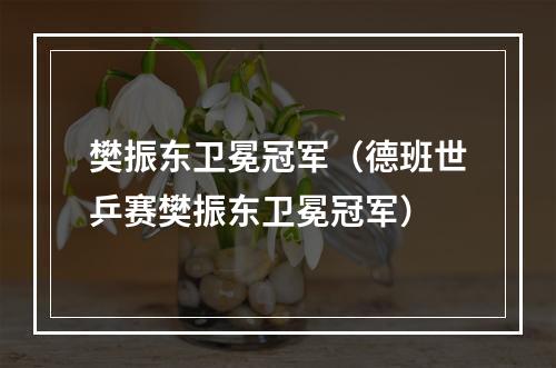 樊振东卫冕冠军（德班世乒赛樊振东卫冕冠军）